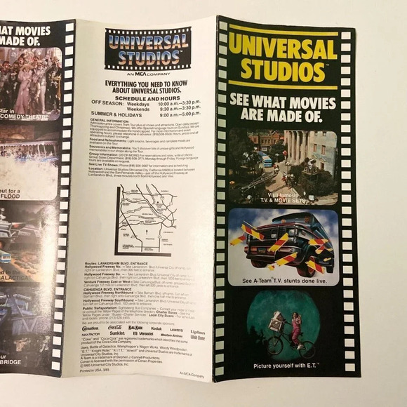 Vintage 1985 Universal Studios Tours  California Brochure Pamphlet - Picture 9 of 13